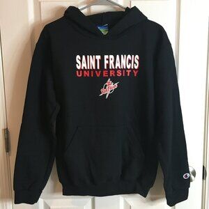 Saint Francis University Red Flash Black Hoodie Youth XL Champion Eco Fleece